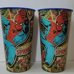 Spider-Man  Plastic Cups New Reusable 32oz Marvel 5 Cups Amazing Spiderman